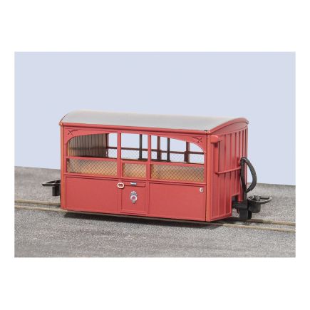 Peco GR-563 OO-9 Ffestiniog Bug Box Zoo Car Coach Red (As Preserved 1970/80s)