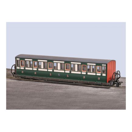 Peco GR-621A OO-9 Ffestiniog Railway Long Bowsider Bogie Coach No.19 Early Preservation Green