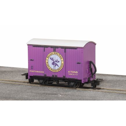 Peco GR-906 OO-9 Box Van Purple Moose Brewery