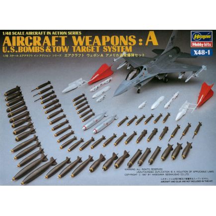 Hasegawa X481 US Aircraft Weapons Pack A Plastic Kit