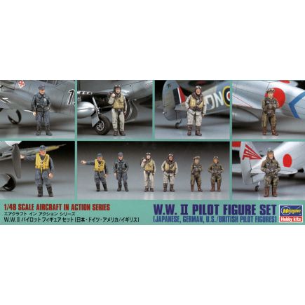 Hasegawa X487 WWII Pilot Figure Set Plastic Kit