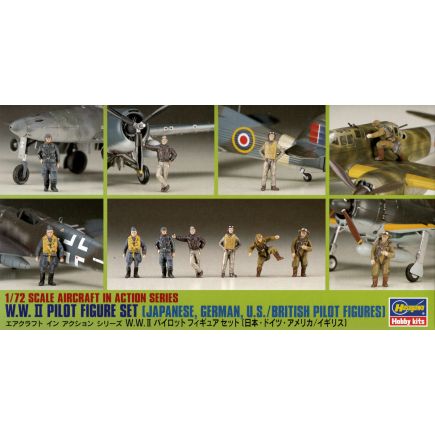 Hasegawa X728 WWII Pilot Figure Set Plastic Kit