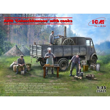 ICM 35421 AHN GulaschKanone with Cooks Plastic Kit
