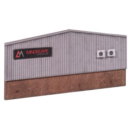 Scale Model Scenery KX061 OO Gauge Ultra-Low Relief Industrial Unit Rear Laser Cut Kit