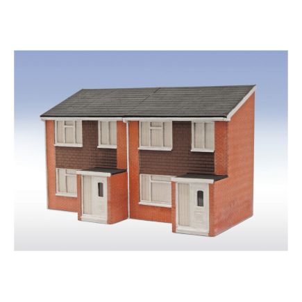 Peco LK-212 OO Gauge 1960s Semi-Detached House Fronts Laser Cut Kit