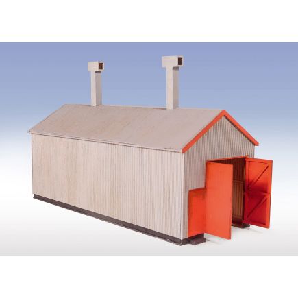 Peco LK-220 OO-9 Ffestiniog Railway Boston Lodge Corrugated Iron Engine Shed Laser Cut Kit