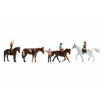 Noch N45630 TT Gauge Horses and Riders Set