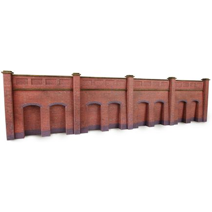 Metcalfe PN145 N Gauge Retaining Wall Red Brick Card Kit