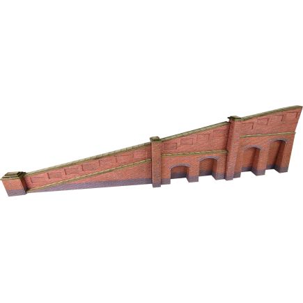 Metcalfe PN148 N Gauge Tapered Retaining Wall Red Brick Card Kit