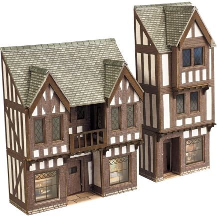 Metcalfe PN190 N Gauge Low Relief Timber Framed Shop Card Kit