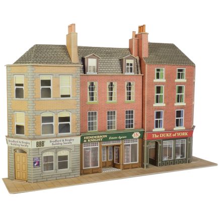 Metcalfe PO205 OO Gauge Low Relief Pub & Shops Card Kit