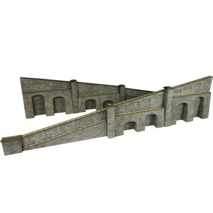 Metcalfe PO249 OO Gauge Stone Tapered Retaining Walls Card Kit