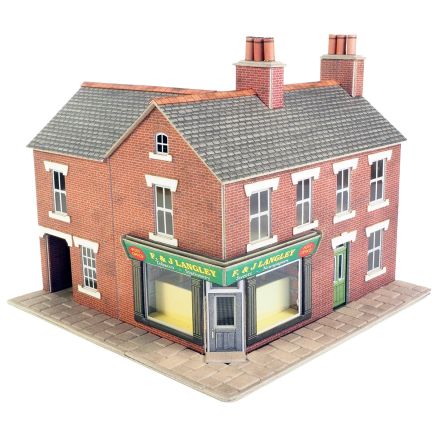 Metcalfe PO263 OO Gauge Red Brick Corner Shop Card Kit