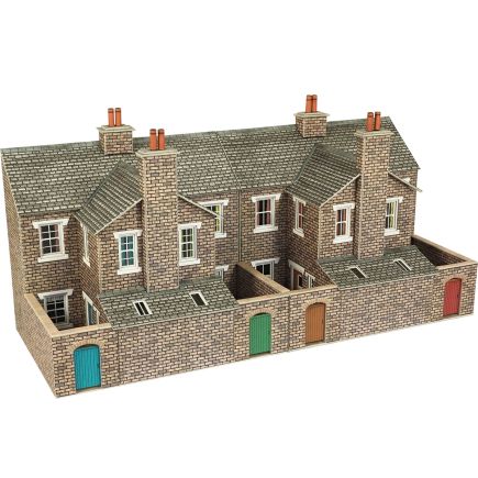 Metcalfe PO277 OO Gauge Low Relief Stone Terraced Houses Backs Card Kit