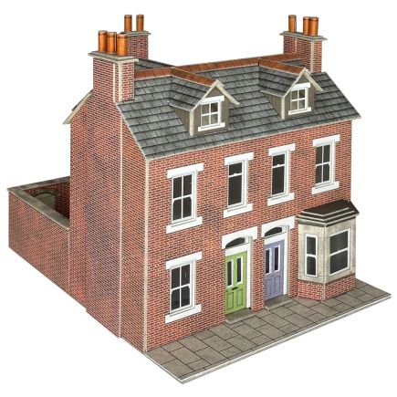 Metcalfe PO300 OO Gauge Brick Terraced Houses Card Kit