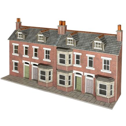 Metcalfe PO302 OO Gauge Low Relief Brick Terraced House Fronts