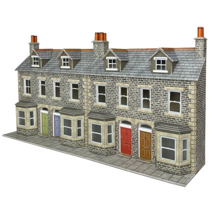 Metcalfe PO303 OO Gauge Low Relief Stone Terraced House Fronts