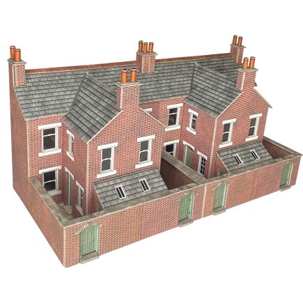 Metcalfe PO304 OO Gauge Low Relief Brick Terraced House Backs