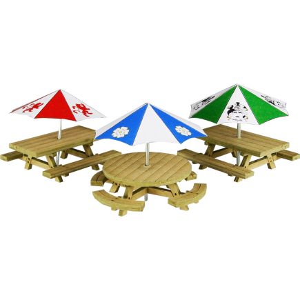 Metcalfe PO510 OO Gauge Picnic Tables Card Kit