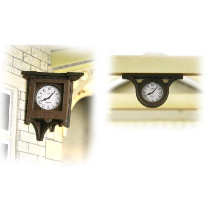 Metcalfe PO515 OO Gauge Station Clocks Card Kit