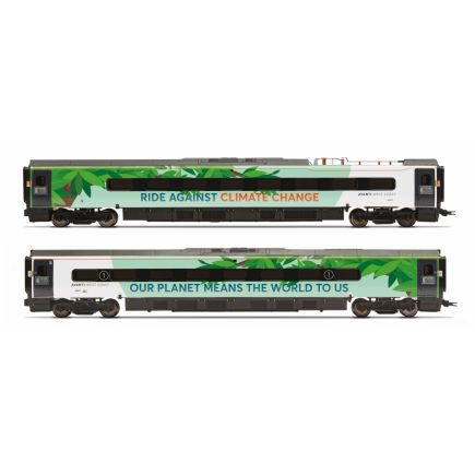 Hornby R40451 OO Gauge Class 390 Avanti West Coast Climate Change Livery Coach Pack No.1 69421 + 65321