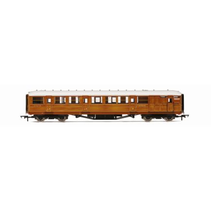 Hornby R40454 OO Gauge LNER Gresley Corridor Brake Third LNER Teak 21437