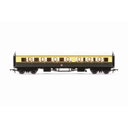 Hornby R40467 OO Gauge GW Collet Left Hand Corridor Composite Coach GW Chocolate And Cream 6521