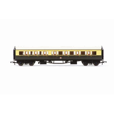 Hornby R40468 OO Gauge GW Collet Right Hand Corridor Composite GW Chocolate And Cream 6522