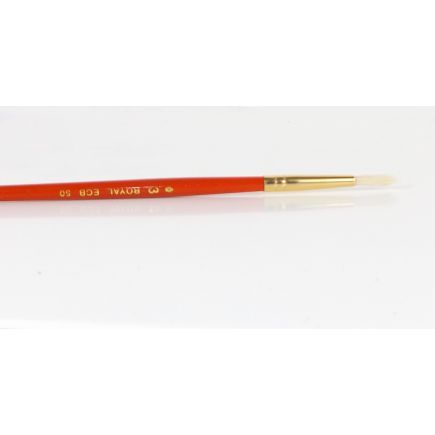 Royal And Langnickel R50-3 White Bristle Paint Brush Round No.3