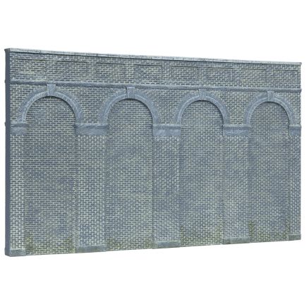 Hornby R7373 OO Gauge High Level Arched Retaining Walls x 2 Engineers Blue Brick