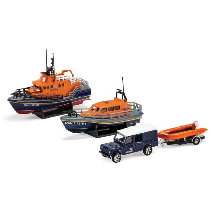 Corgi RNLI0001 RNLI Gift Set - Shannon Lifeboat, Severn Lifeboat and Flood Rescue Team