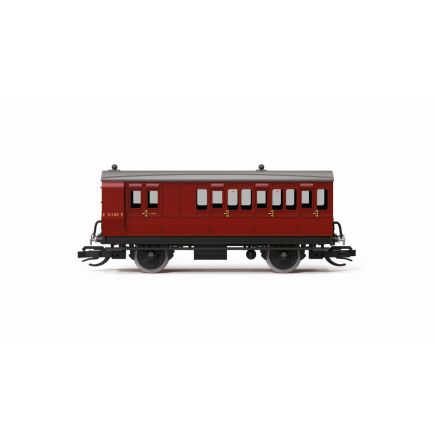 Hornby TT4061 TT Gauge 4 Wheel Coach Third Class Brake BR Crimson