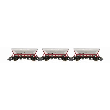 Hornby TT6036 TT Gauge Triple Pack HFA Hoppers With Canopy EWS
