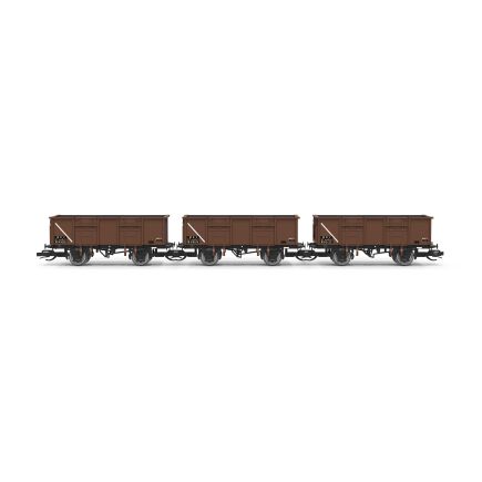 Hornby TT6039 TT Gauge Triple Pack BR 21 Ton Mineral wagons BR Bauxite B313093, B313075 And B313127
