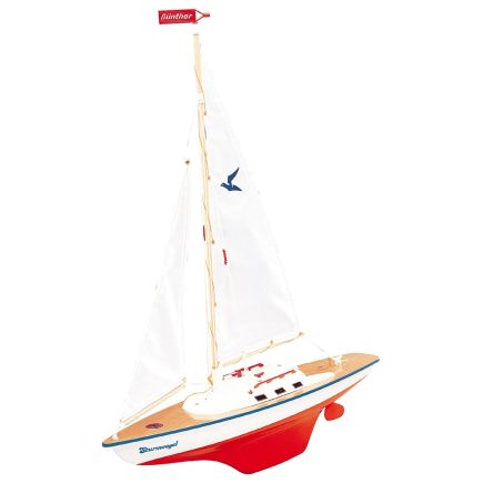Gunther TWG1810 Sturmvogel Wooden Sailing Boat with Adjustable Mainsail