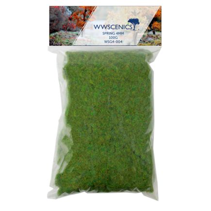 WWScenics WSG-4004 1000ml 4mm Spring Static Grass 100g