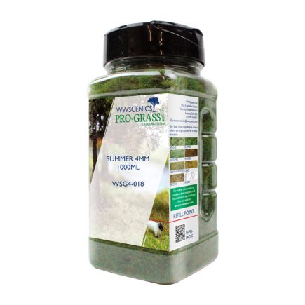 WWScenics WSG-4018 4mm Summer Static Grass 1000ml Canister