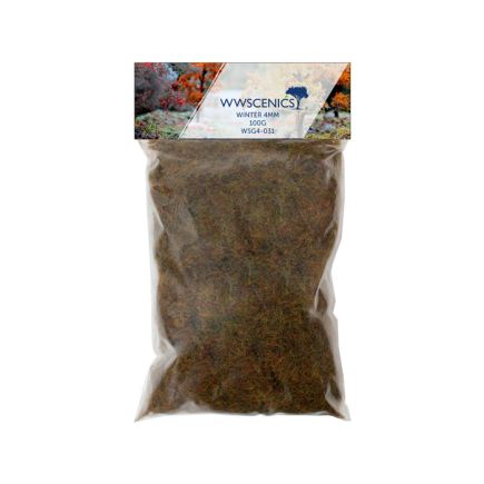 WWScenics WSG-4031 1000ml 4mm Winter Static Grass 100g