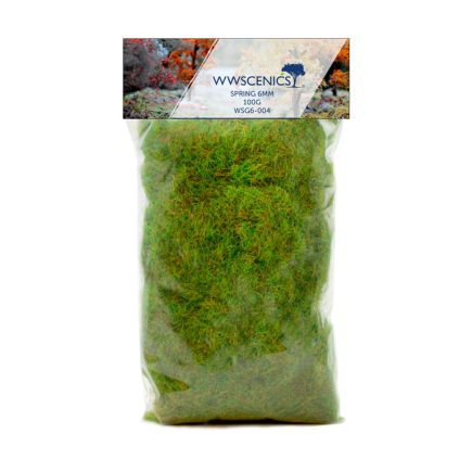 WWScenics WSG-6004 1000ml 6mm Spring Static Grass 100g