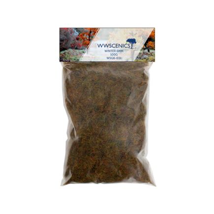 WWScenics WSG-6031 1000ml 6mm Winter Static Grass 100g