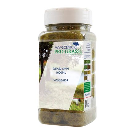 WWScenics WSG-6054 6mm Dead Static Grass 1000ml Canister