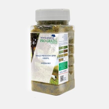 WWScenics WSG-6063 6mm Wild Meadow Static Grass 1000ml Canister