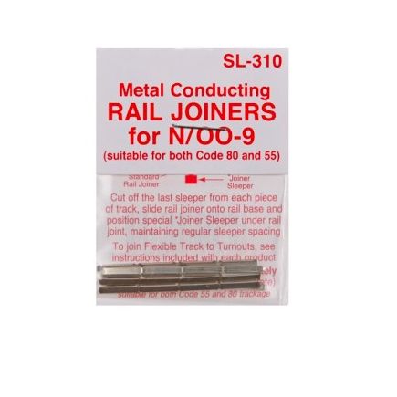 Peco SL-310 N Gauge Metal Fishplates Code 80 & Code 55 pack of 24