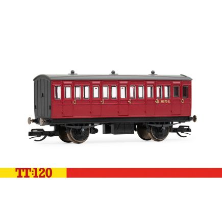 Hornby TT4060 TT Gauge 4 Wheel Coach Third Class BR Crimson