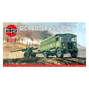 Airfix A01314V AEC Matador & 5.5inch Gun  Plastic Kit