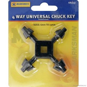 Marksman 68314C 4 Way Universal Chuck Key