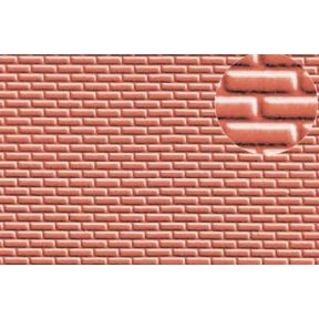 Slaters 0401 4mm Brick Red Embossed Plasticard