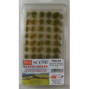 Peco PSG-64 Static Grass 6mm Self Adhesive Spring Grass Tufts