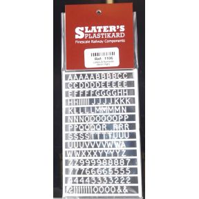 Slaters 1106 White 6mm High Lettering & Numerals