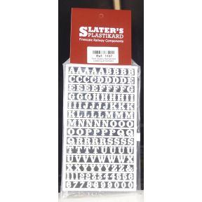 Slaters 1107 White 7mm High Lettering & Numerals